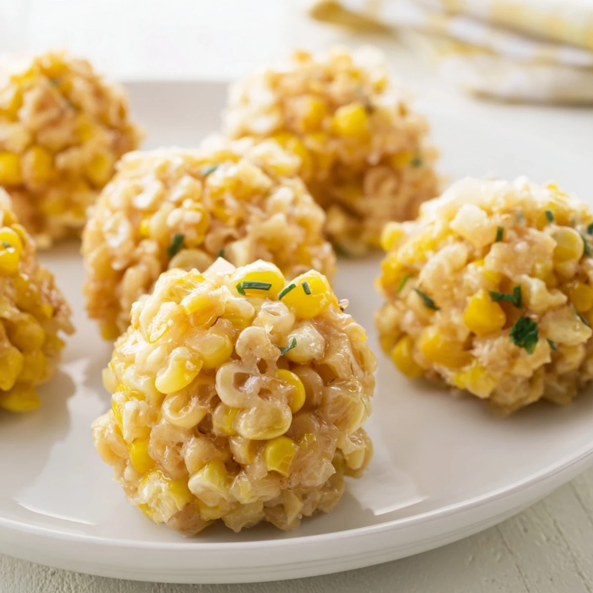 These savory Golden Corn and Cheddar Fritters feature melted cheese and sweet corn, ideal for a warm snack.