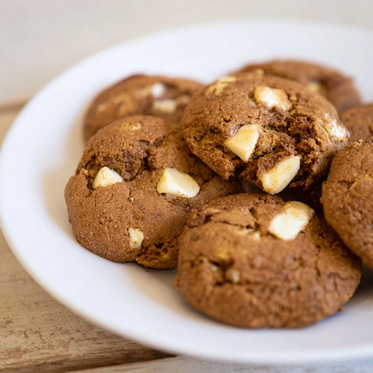 Freshly baked Soft and Chewy Pumpkin Spice Cookies with visible chocolate chips, perfect for sharing.