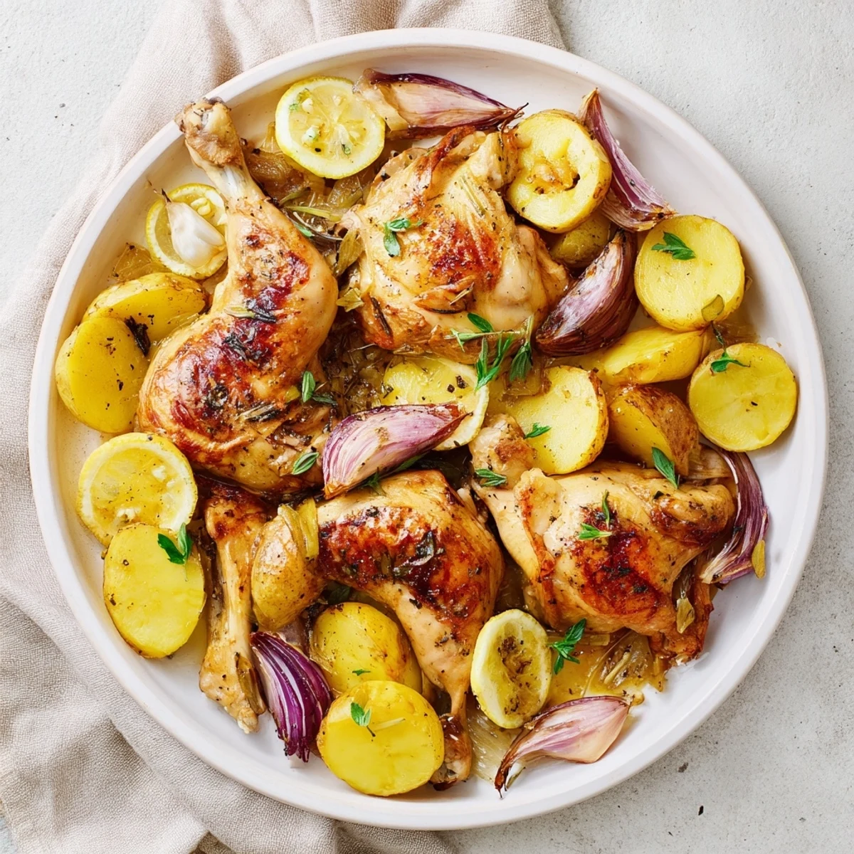 Baked Chicken Thighs Lemon Thyme