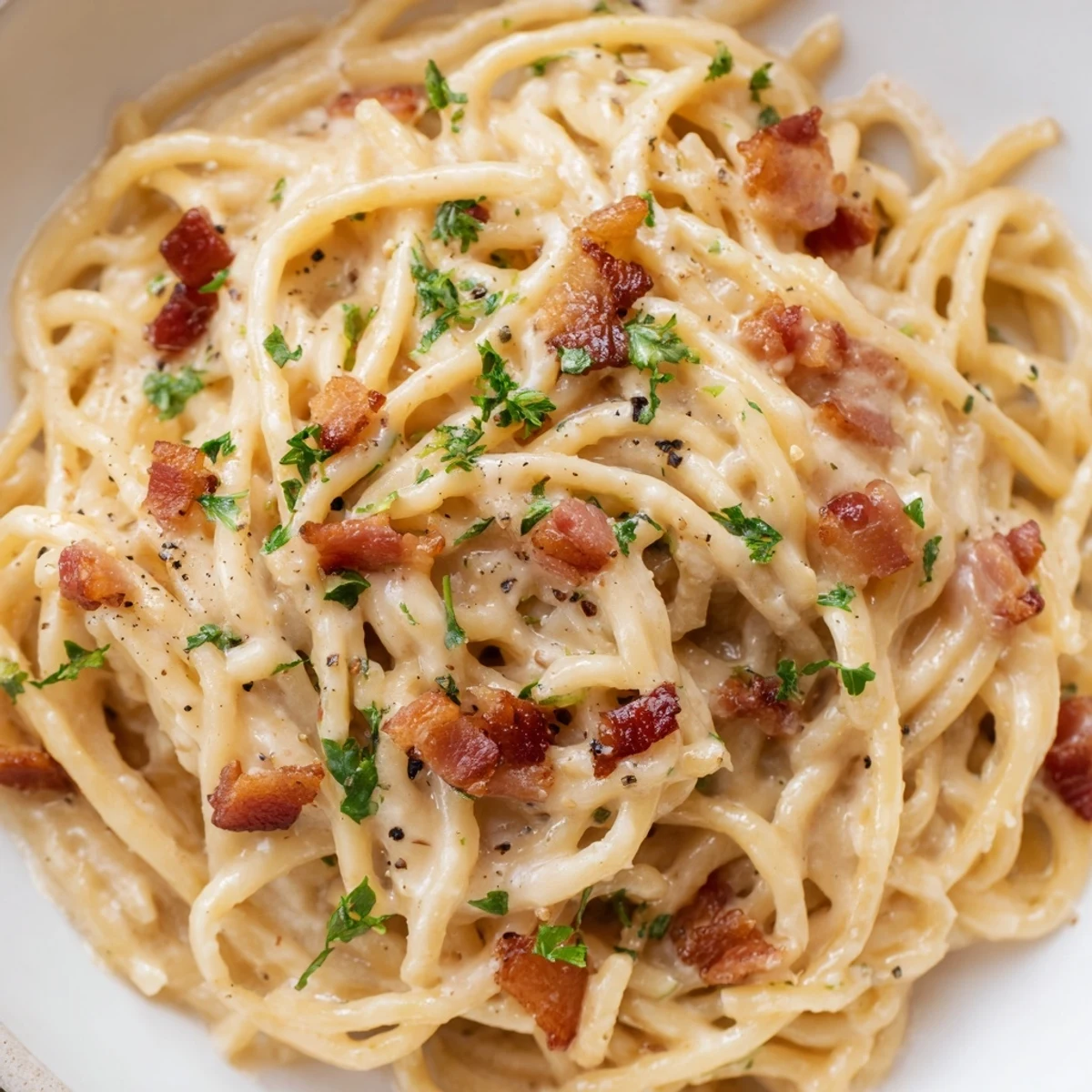 Ramen Carbonara Hack: Creamy noodles coated in rich egg and cheese sauce, a quick, easy comfort food.