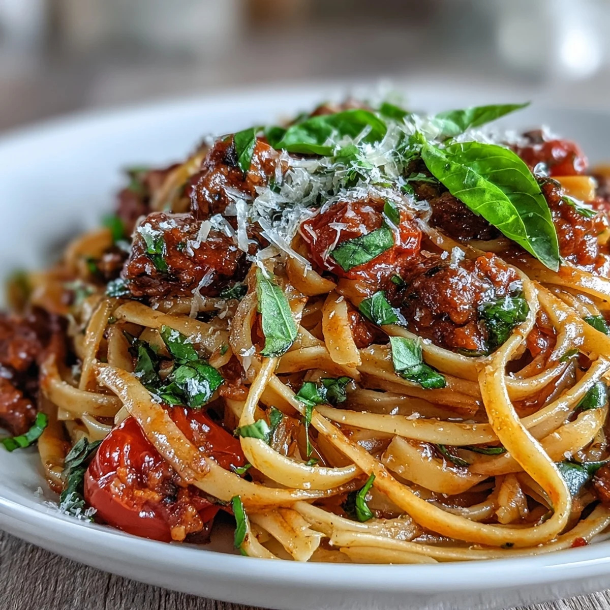 Italian Drunken Noodles with Sausage