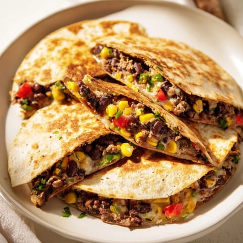 Quick Black Bean Corn Quesadillas