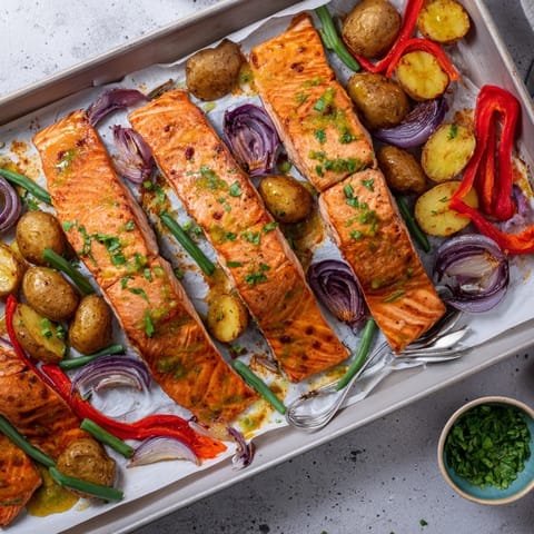 One-Tray Baked Salmon Honey