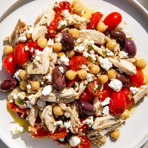 Mediterranean Chickpea Chicken Salad