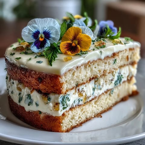 Spring Cake Lemon Curd Flowers