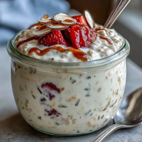 Strawberry Vanilla Overnight Oats