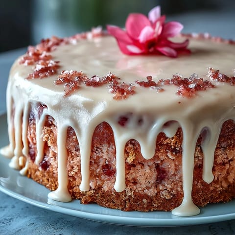 Elegant pink velvet cake with rosé wine and gold drip, perfect for bridal showers and celebrations.