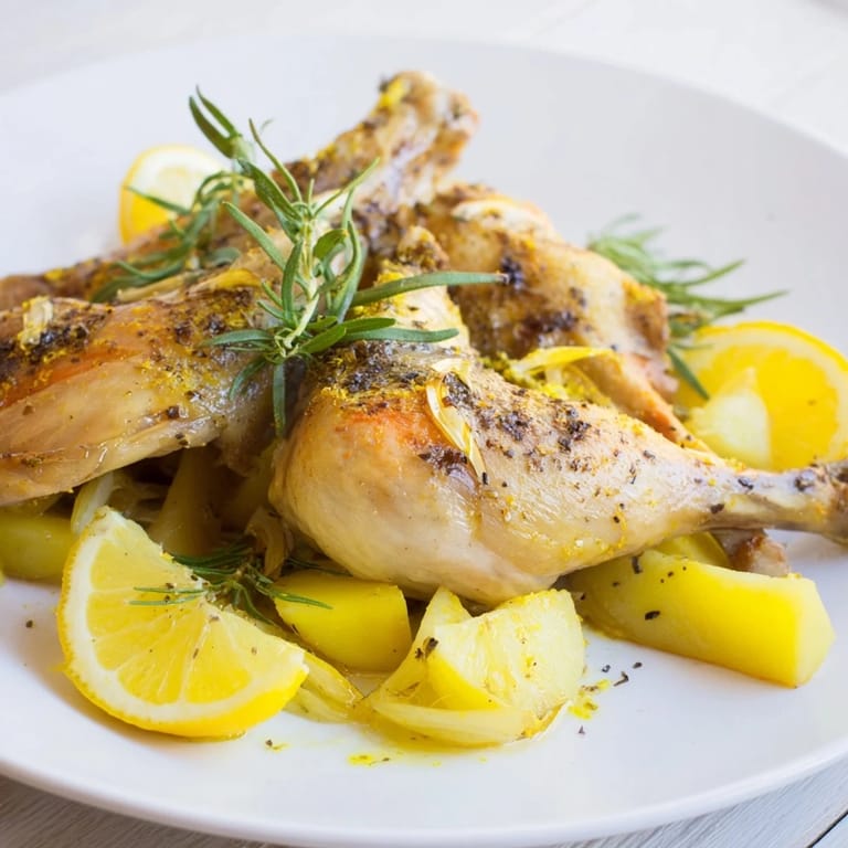 Tender, juicy one-dish baked chicken thighs with roasted vegetables, perfect for a flavorful weeknight dinner.