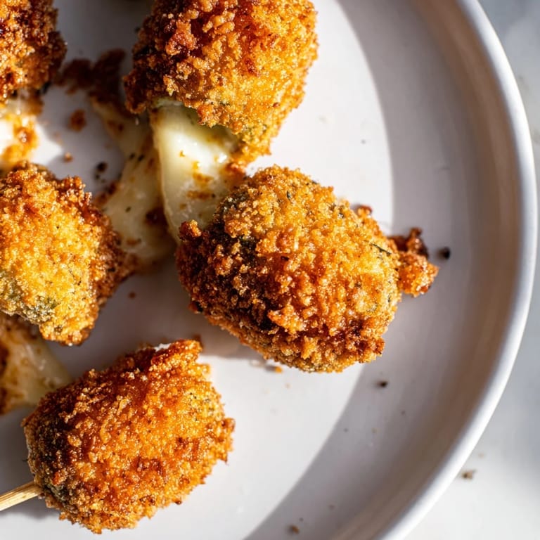 Crispy Chickle Bites served hot, the satisfying crunch of fried pickles and cheese is irresistible.