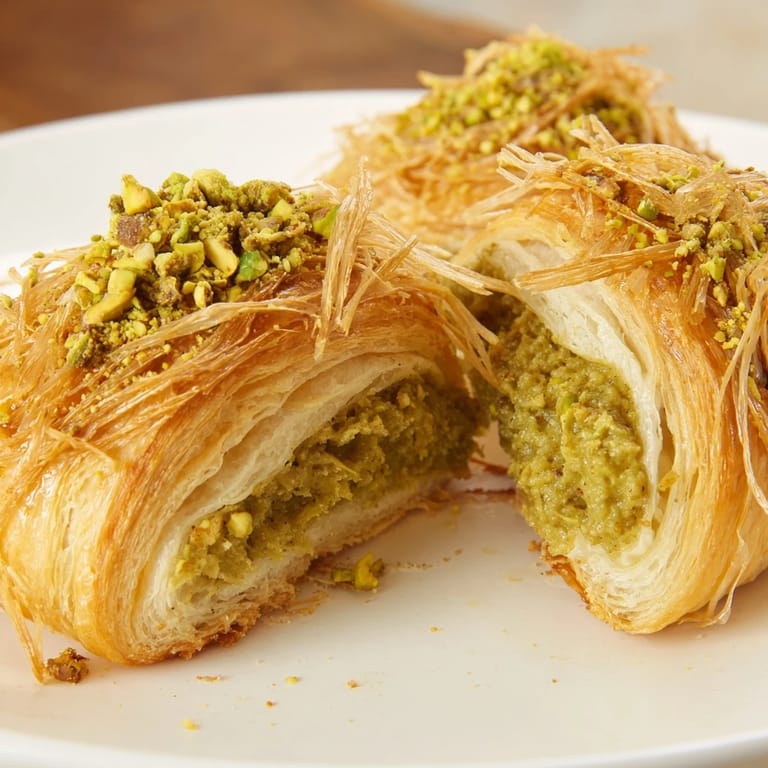 Imagine a bite of warm, buttery Pistachio Cream Croissants, with a delightful phyllo crunch.