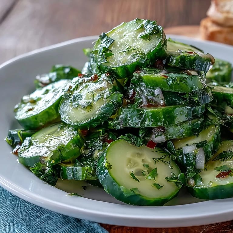 Light and refreshing cucumber radish salad with dill vinaigrette, offering a crunchy, zesty side dish for any occasion.