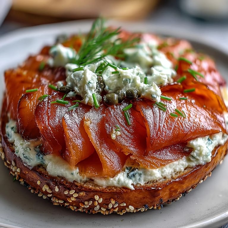 Generous smoked salmon bagel board with colorful toppings and creamy spreads for sharing.